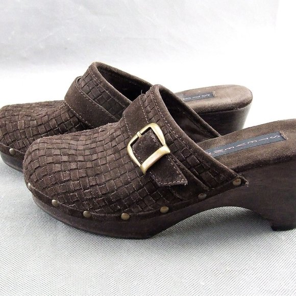 STEVEN by Steve Madden Brown Suede Clogs Mules Size 7.5 - Picture 6 of 8